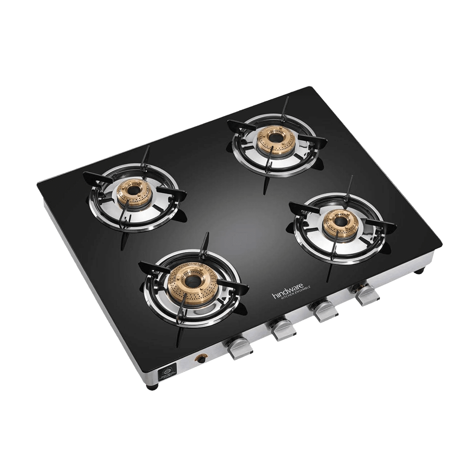 Buy Hindware ARMO Plus Toughened Glass Top 4 Burner Automatic Gas Stove (Sleek Body Design